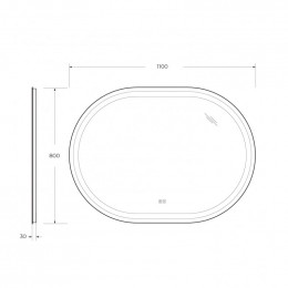 Зеркало GIUBILEO CEZARES со встроенной подсветкой, сенсорным выключателем и подогревом