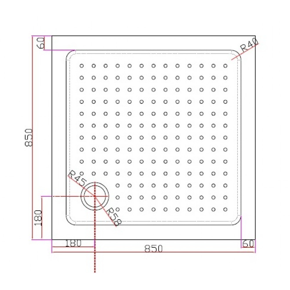 АКРИЛОВЫЙ ПОДДОН CEZARES TRAY-A-A-15-W