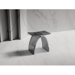 Стульчик для ванной прозрачный ABBER Kristall AT1739Onyx черный