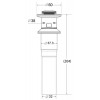Донный клапан с системой Клик-клак с переливом BB-PCU-03-NERO