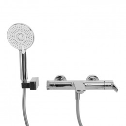 Смеситель для ванны и душа в комплекте с ручным душем, шлангом и держателем  CEZARES LUX-VD-01
