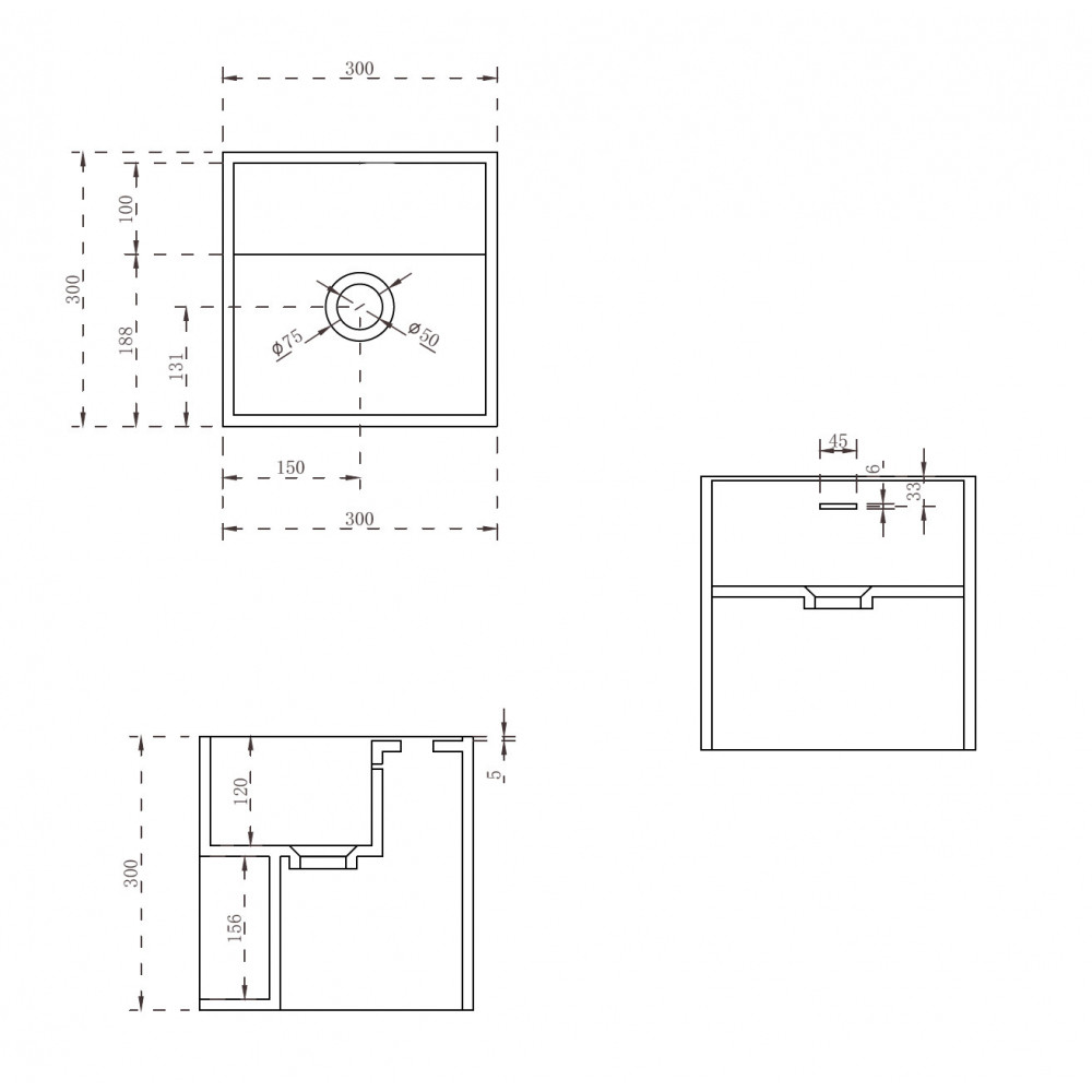 Тумба с раковиной ABBER Stein AS2639 подвесная, белая матовая