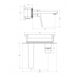 Встраиваемый смеситель для раковины BelBagno ARDENTE-BLVM-CRM-W0