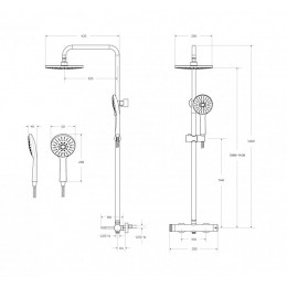 Душевая стойка со смесителем CEZARES RELAX-CD