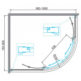 Душевой уголок BELBAGNO DUE-RH-2