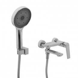 Смеситель для ванны и душа в комплекте с ручным душем, шлангом и держателем  CEZARES COMFORT-VD-01