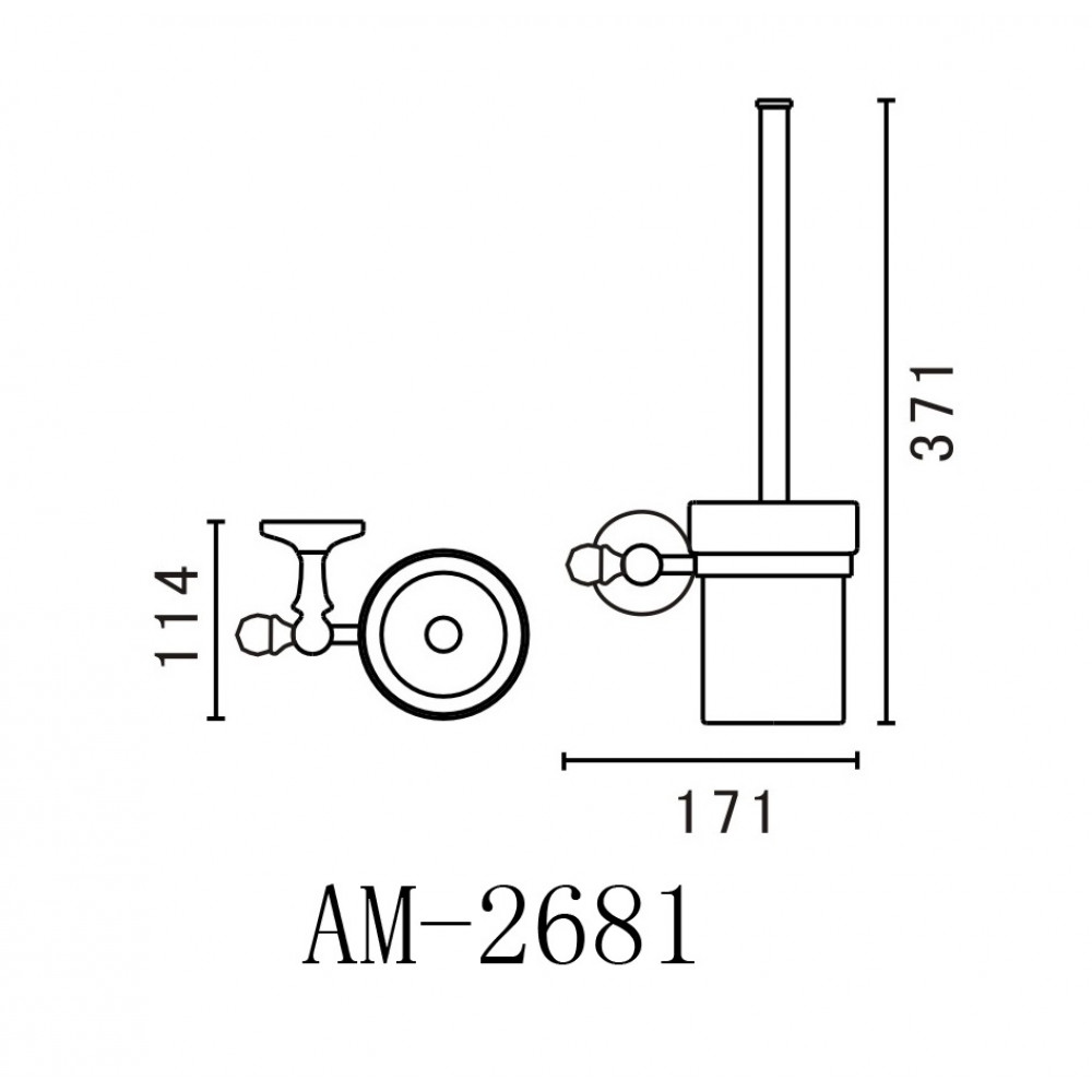 Держатель щетки для унитаза подвесной ART&MAX ANTIC AM-E-2681