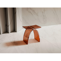 Стульчик для ванной прозрачный ABBER Kristall AT1739Opal коричневый