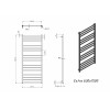 Полотенцесушитель водяной Grota Estro 630x1500 белый