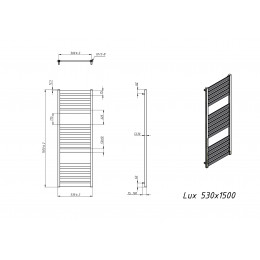 Полотенцесушитель электрический Grota Lux 530x1500 хром матовый