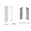 Полотенцесушитель водяной Grota Quill 350x1500 черный