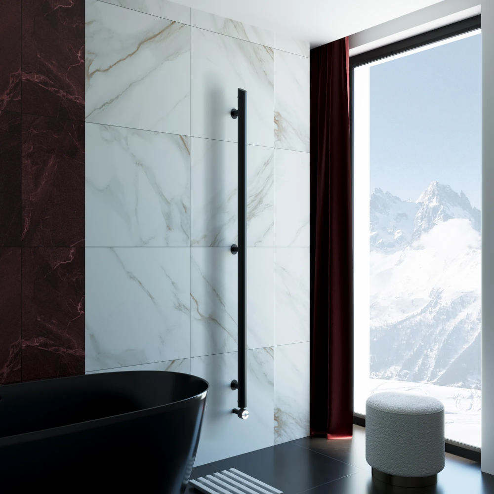 Полотенцесушитель электрический Grota Ago 51x1800 черный