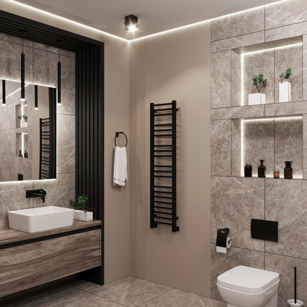 Полотенцесушитель водяной Grota Classic 300x1200 черный