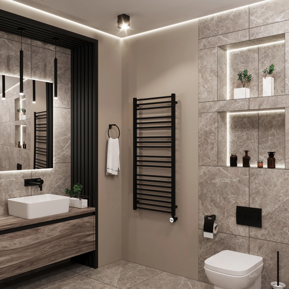 Полотенцесушитель электрический Grota Classic 530x1200 черный