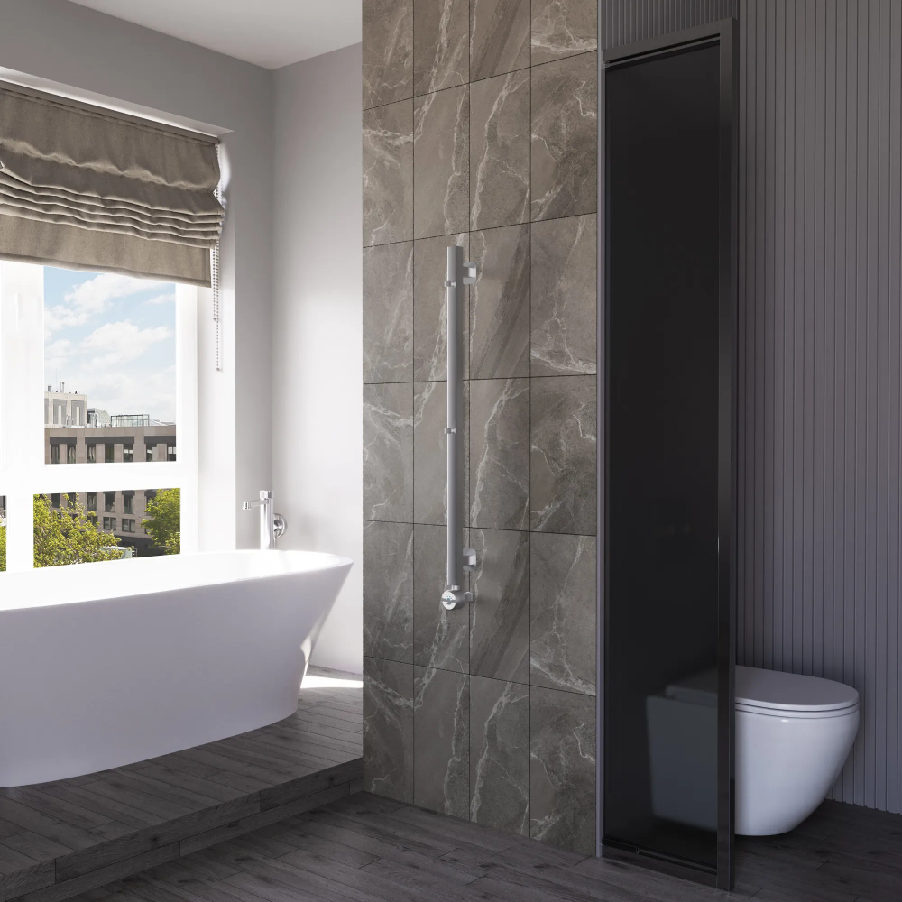 Полотенцесушитель электрический Grota Corsa 30х900 хром матовый