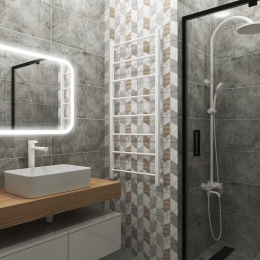 Полотенцесушитель водяной Grota Simple 530x1200 белый