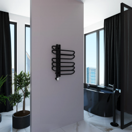 Полотенцесушитель электрический Grota Stelle 500x600/l черный