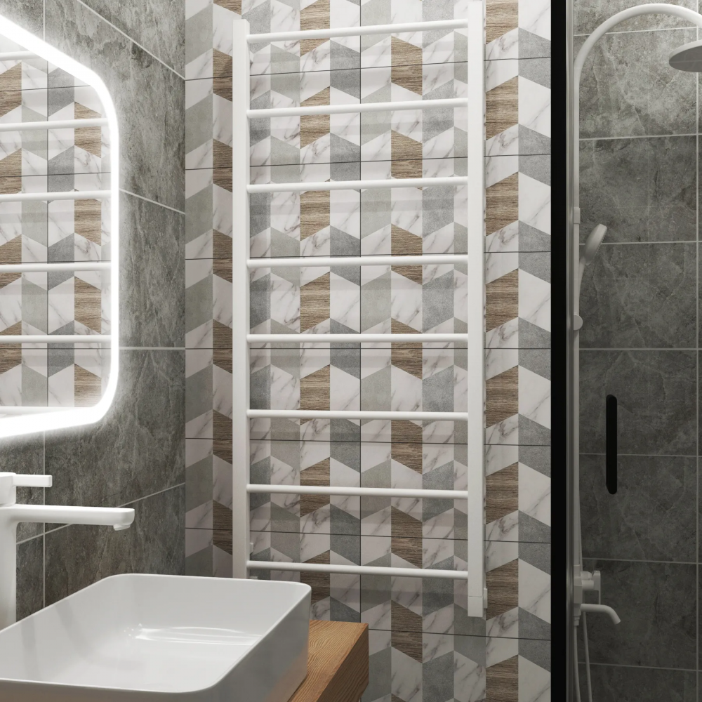 Полотенцесушитель водяной Grota Simple 530x1200 белый