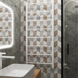 Полотенцесушитель водяной Grota Simple 530x1200 белый