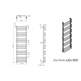 Полотенцесушитель водяной Grota Eco Forte 480x1800 белый