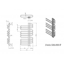 Полотенцесушитель электрический Grota Stelle 500x900/r черный