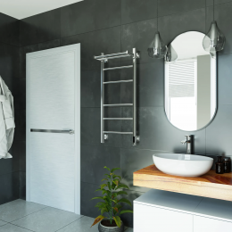 Полотенцесушитель электрический Grota Alto 430х1000 хром глянцевый