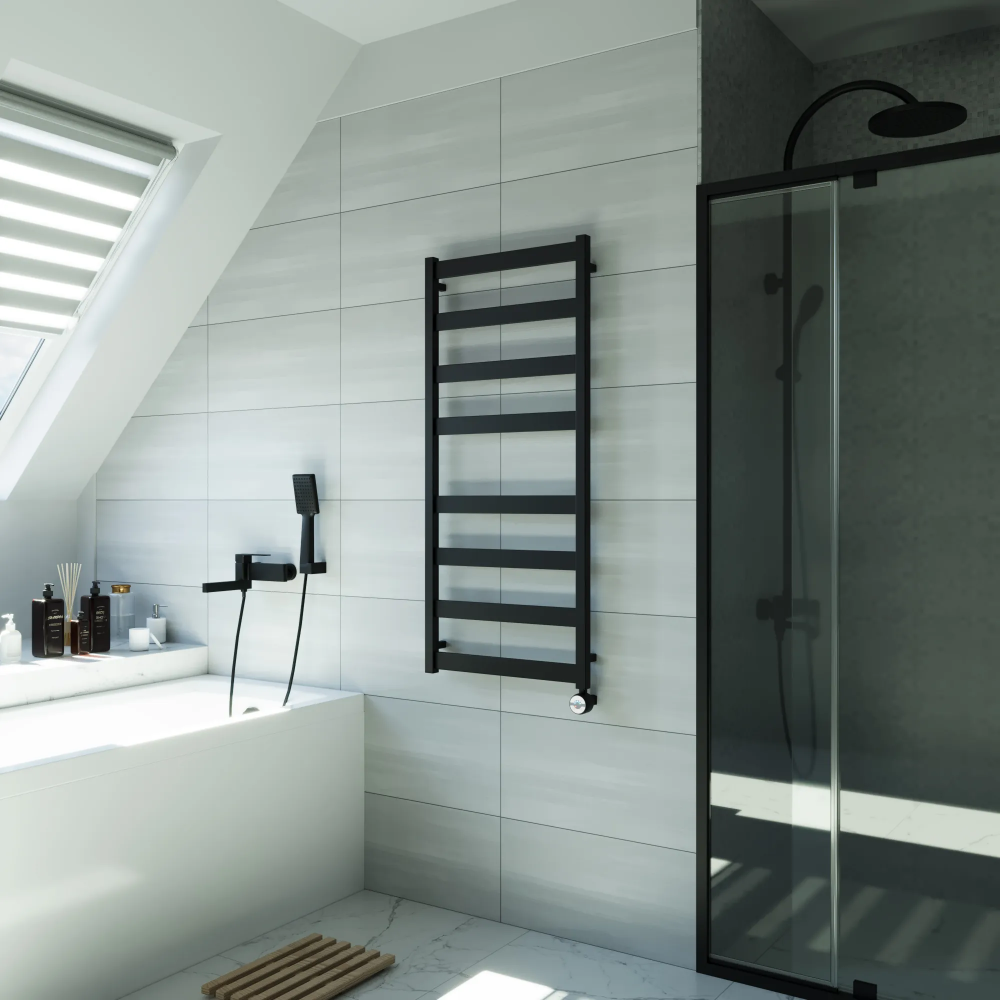 Полотенцесушитель электрический Grota Brezza 530x1200 черный