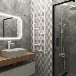 Полотенцесушитель водяной Grota Simple 430x1200 белый