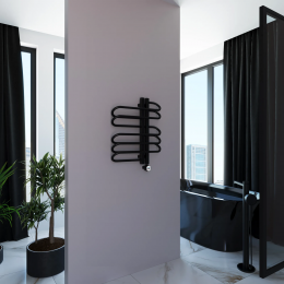Полотенцесушитель электрический Grota Stelle 500x600/r черный