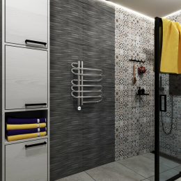 Полотенцесушитель электрический Grota Stelle 500x600/l хром глянцевый