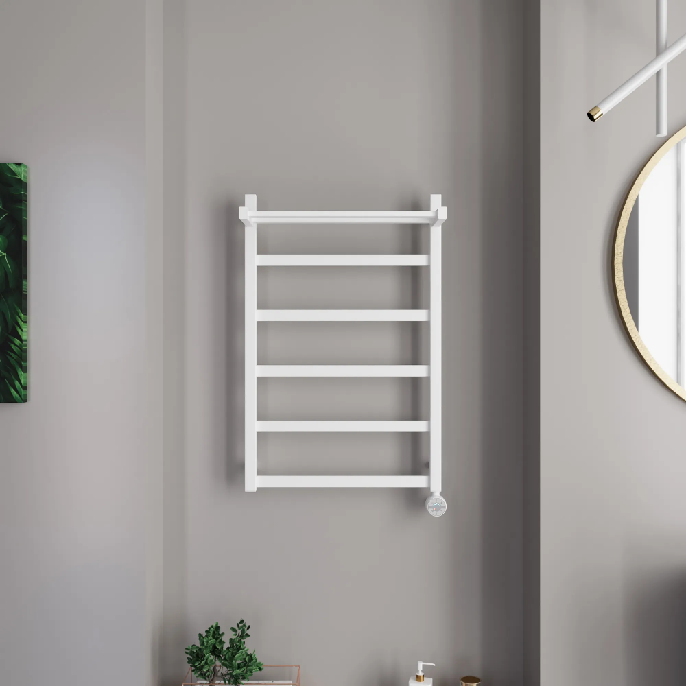 Полотенцесушитель электрический Grota Soffi P с полкой 530x800 белый