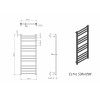 Полотенцесушитель электрический Grota Estro 530x1200 хром глянцевый