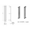 Полотенцесушитель водяной Grota Quill 230x1800 белый