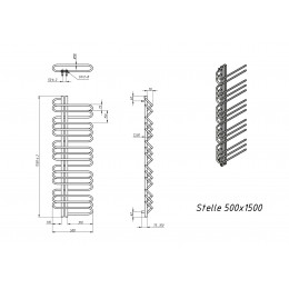 Полотенцесушитель электрический Grota Stelle 500x1500/l хром глянцевый