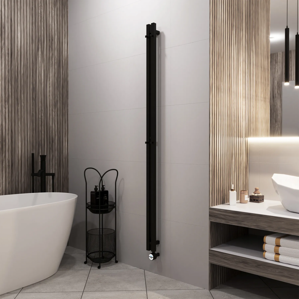 Полотенцесушитель электрический Grota Corsa 80х1800 черный