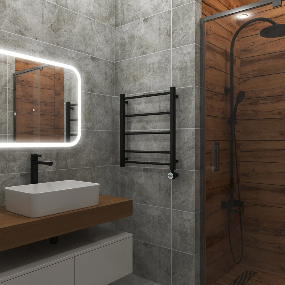 Полотенцесушитель электрический Grota Simple 530x600 черный