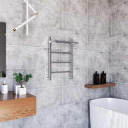 Полотенцесушитель водяной Grota Simple P с полкой 430x600 хром матовый