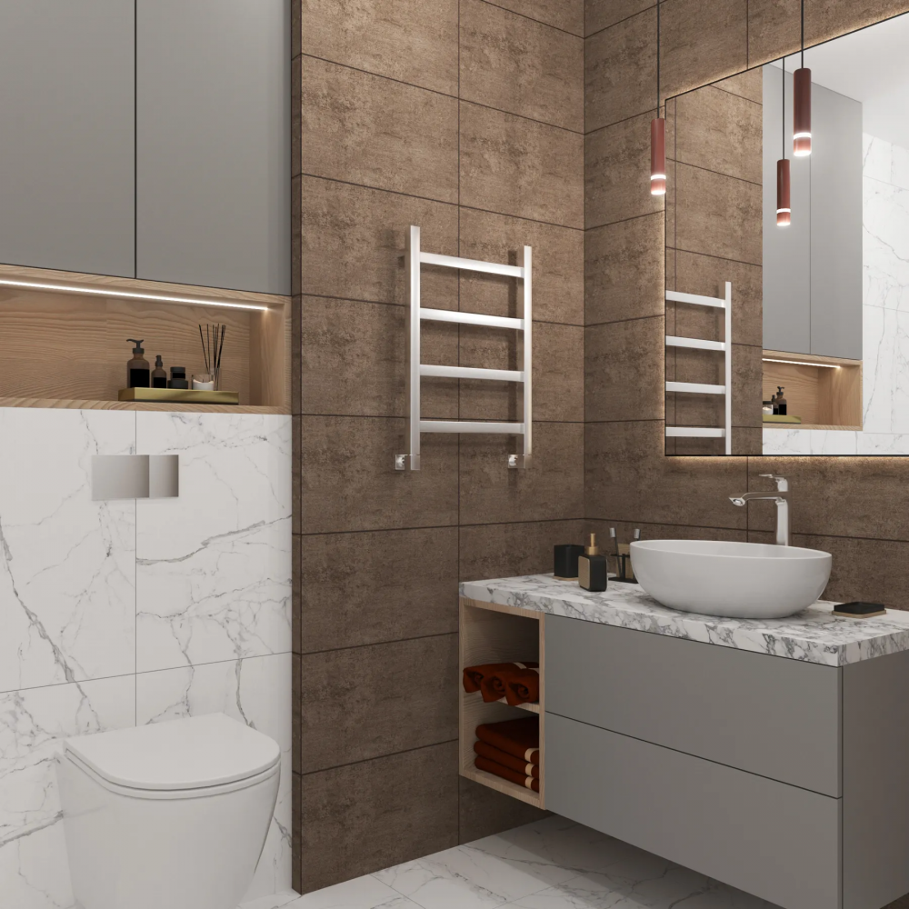 Полотенцесушитель водяной Grota Soffi 430x600 хром глянцевый