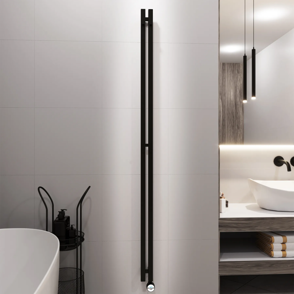 Полотенцесушитель электрический Grota Corsa 80х1800 черный