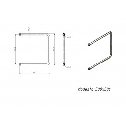 Полотенцесушитель водяной Grota Modesto 500x500 хром глянцевый