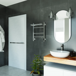 Полотенцесушитель электрический Grota Alto 430х600 хром глянцевый