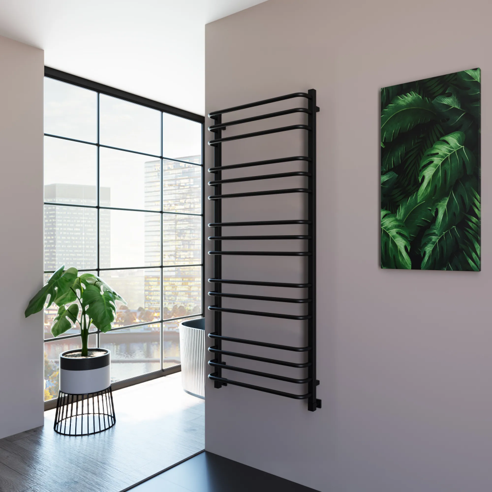Полотенцесушитель водяной Grota Eco Forte 630x1500 черный