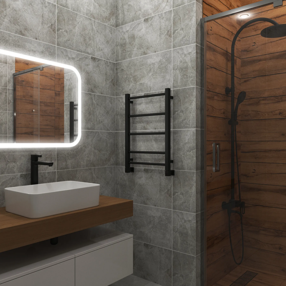 Полотенцесушитель водяной Grota Simple 430x600 черный