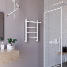 Полотенцесушитель водяной Grota Simple P с полкой 430x600 белый
