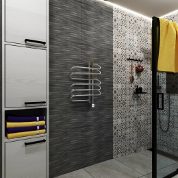 Полотенцесушитель электрический Grota Stelle 500x600/r хром глянцевый