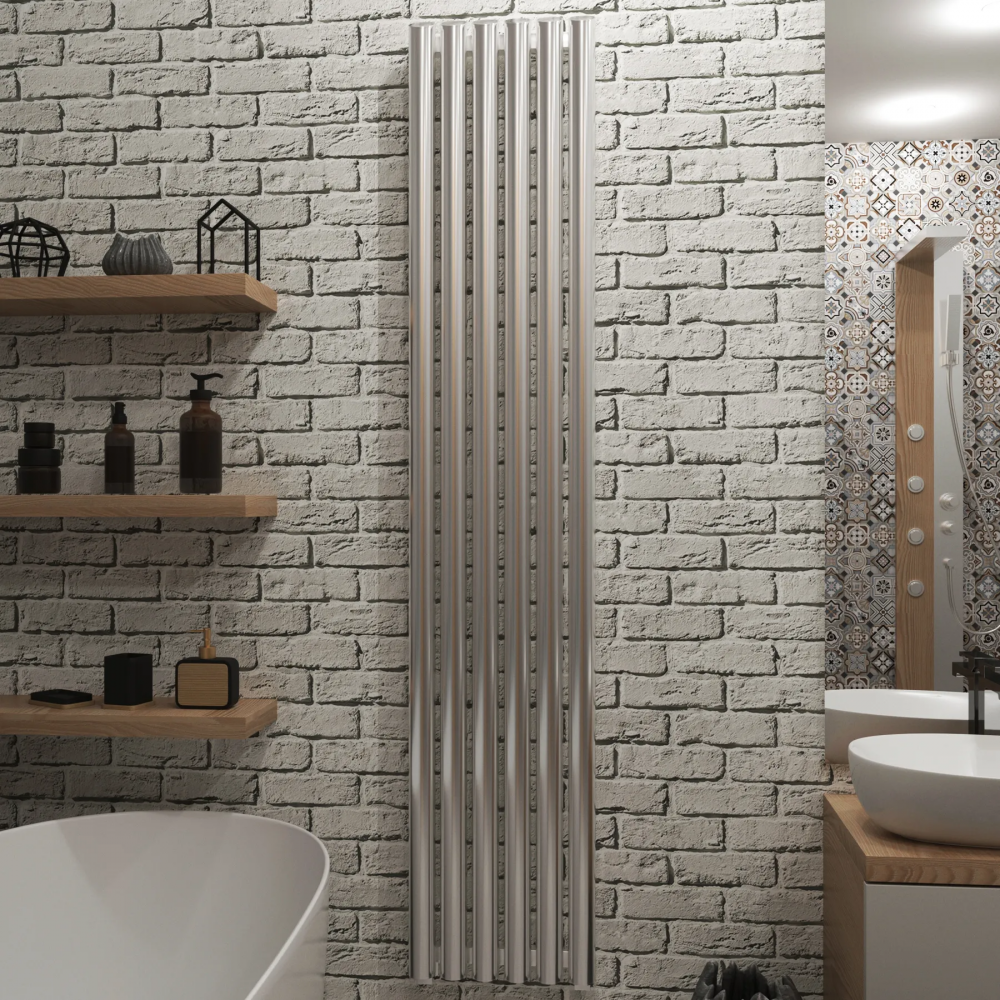 Полотенцесушитель водяной Grota Quill 350x1800 хром глянцевый