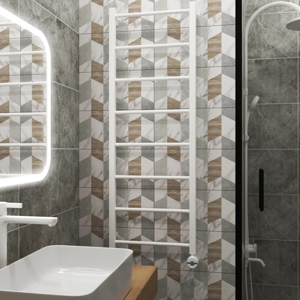 Полотенцесушитель электрический Grota Simple 430x1200 белый