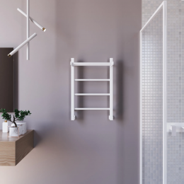 Полотенцесушитель водяной Grota Simple P с полкой 430x600 белый