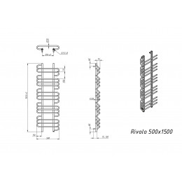 Полотенцесушитель водяной Grota Rivolo 500x1500 белый