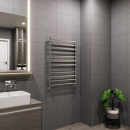 Полотенцесушитель водяной Grota Eco Classic 630x900 хром матовый